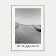 United Arab Emirates Portrait B&W Poster