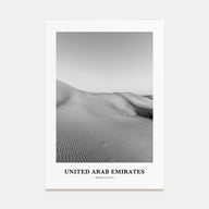 United Arab Emirates Portrait B&W Poster