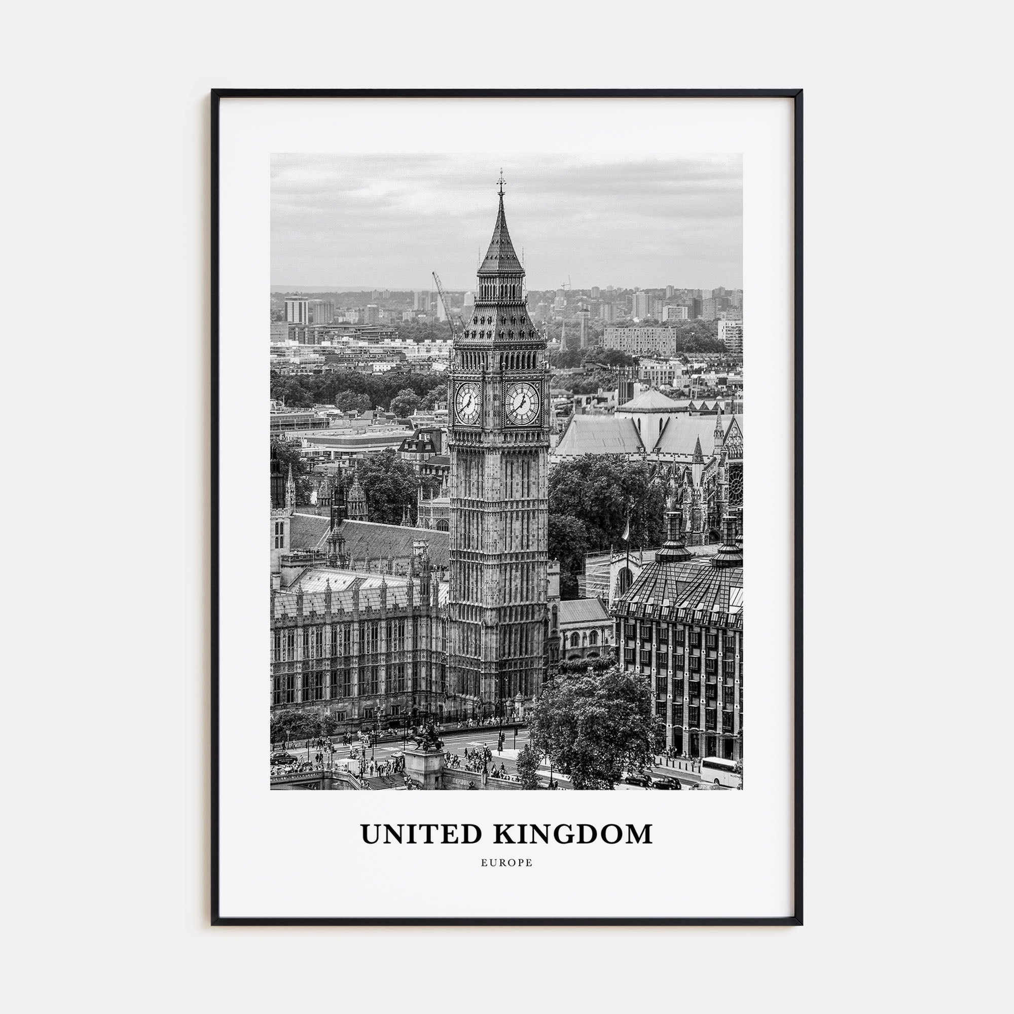 United Kingdom Portrait B&W No 1 Poster