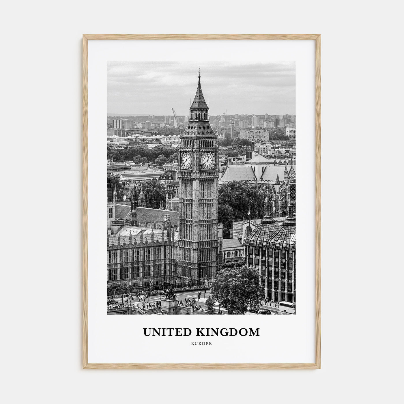 United Kingdom Portrait B&W No 1 Poster