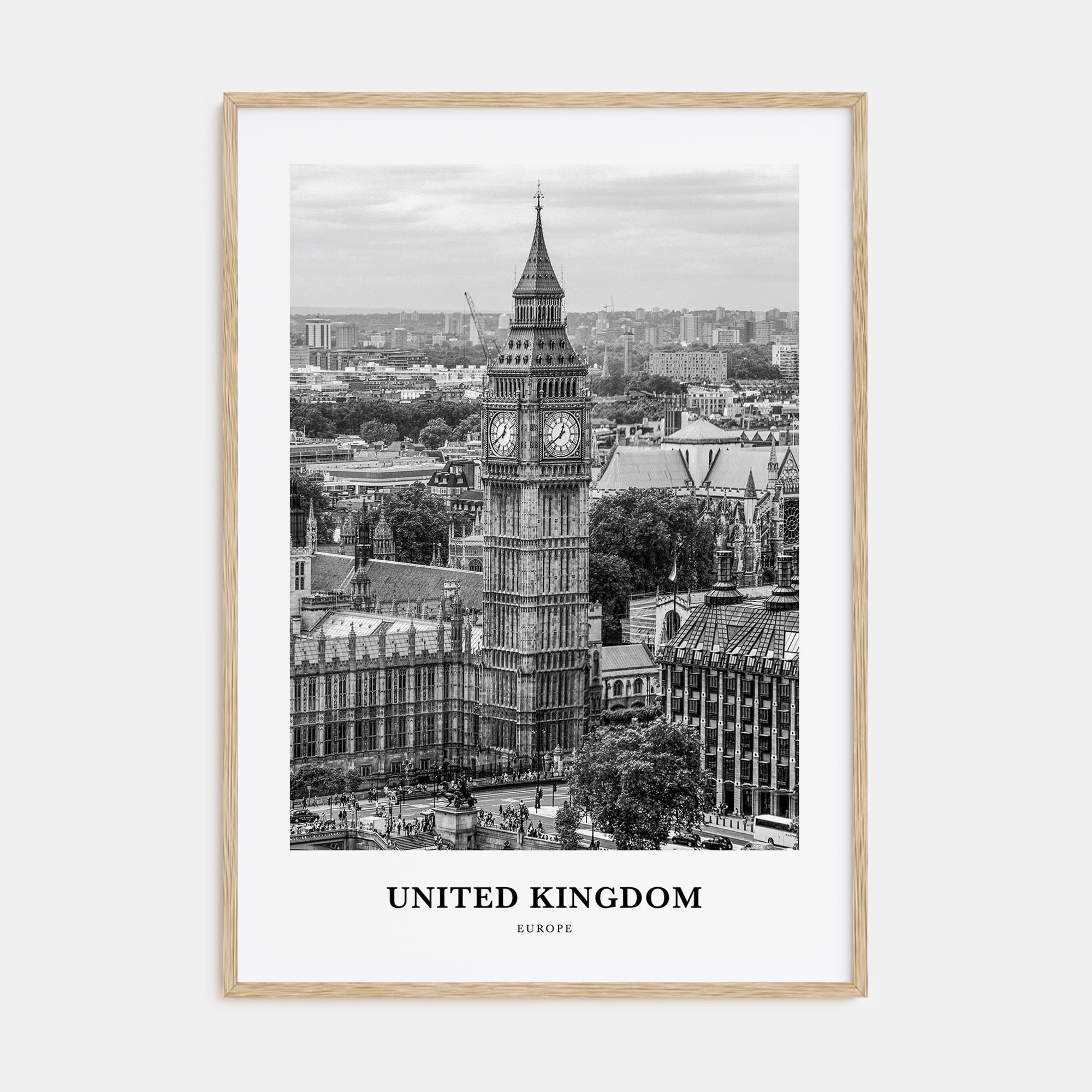 United Kingdom Portrait B&W No 1 Poster