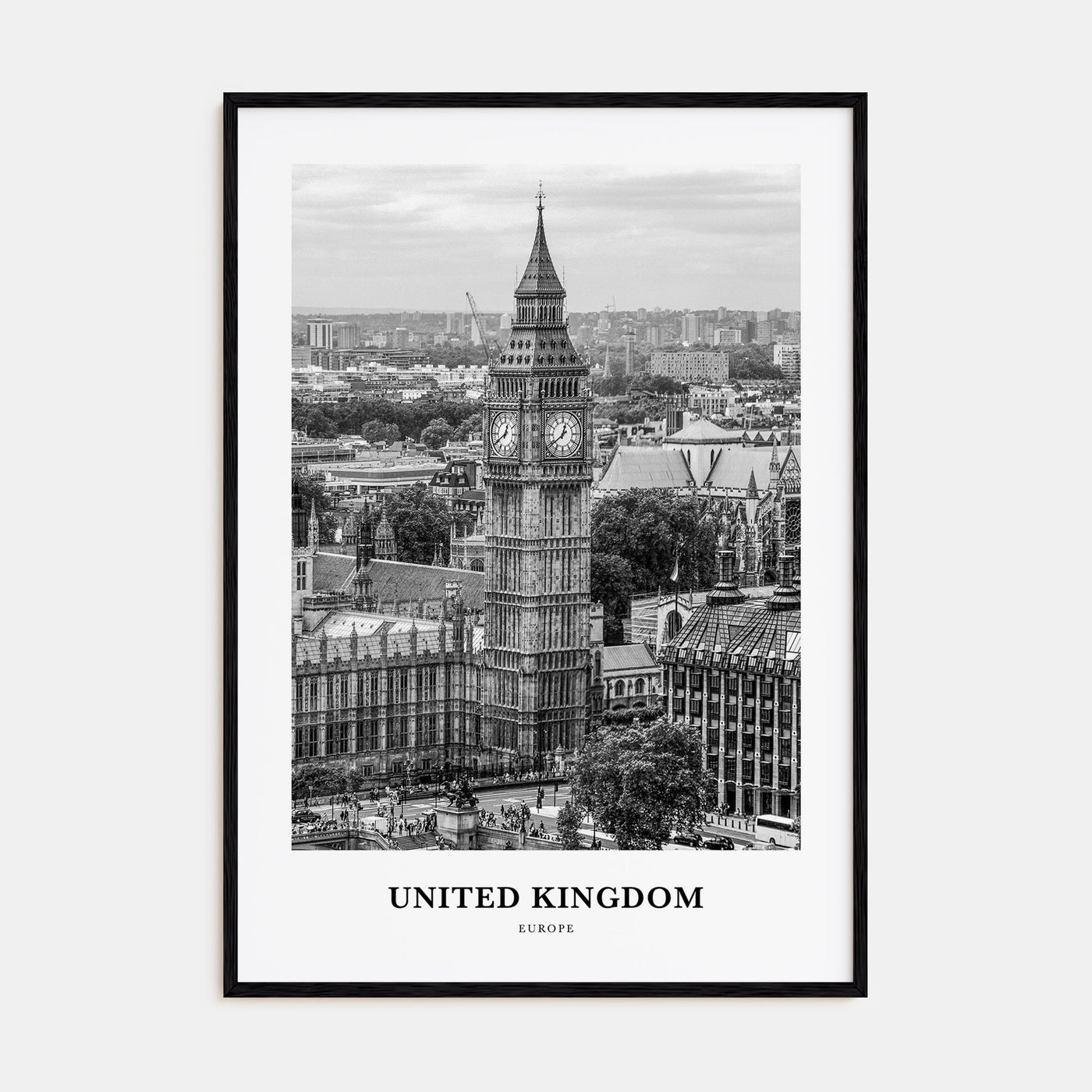 United Kingdom Portrait B&W No 1 Poster