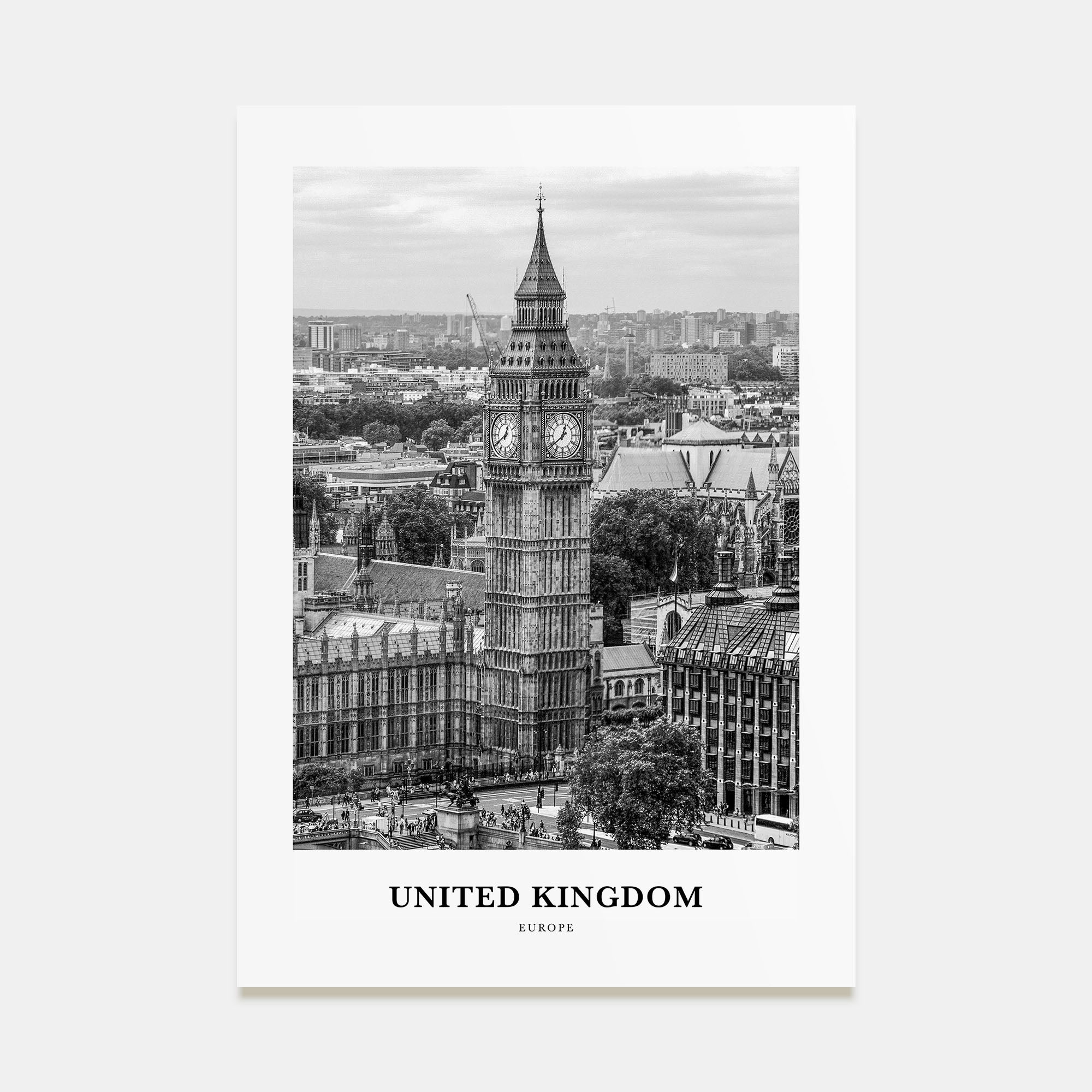 United Kingdom Portrait B&W No 1 Poster