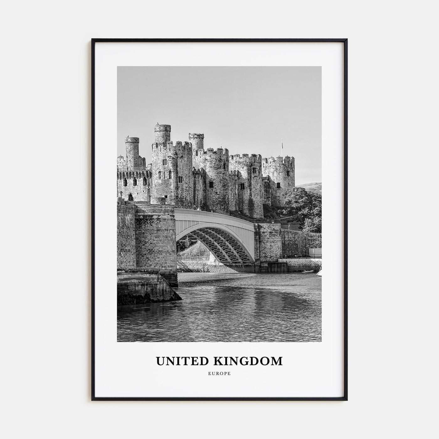 United Kingdom Portrait B&W No 2 Poster