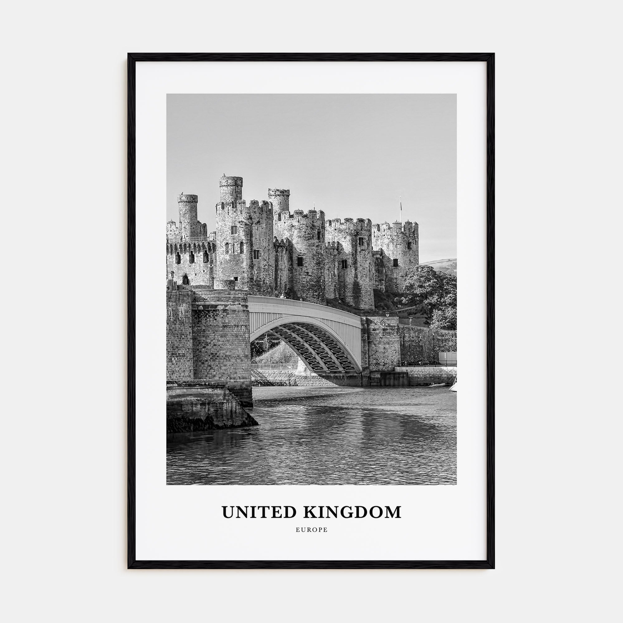United Kingdom Portrait B&W No 2 Poster