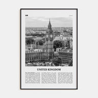 United Kingdom Travel B&W No 1 Poster
