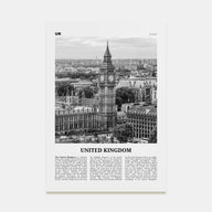 United Kingdom Travel B&W No 1 Poster