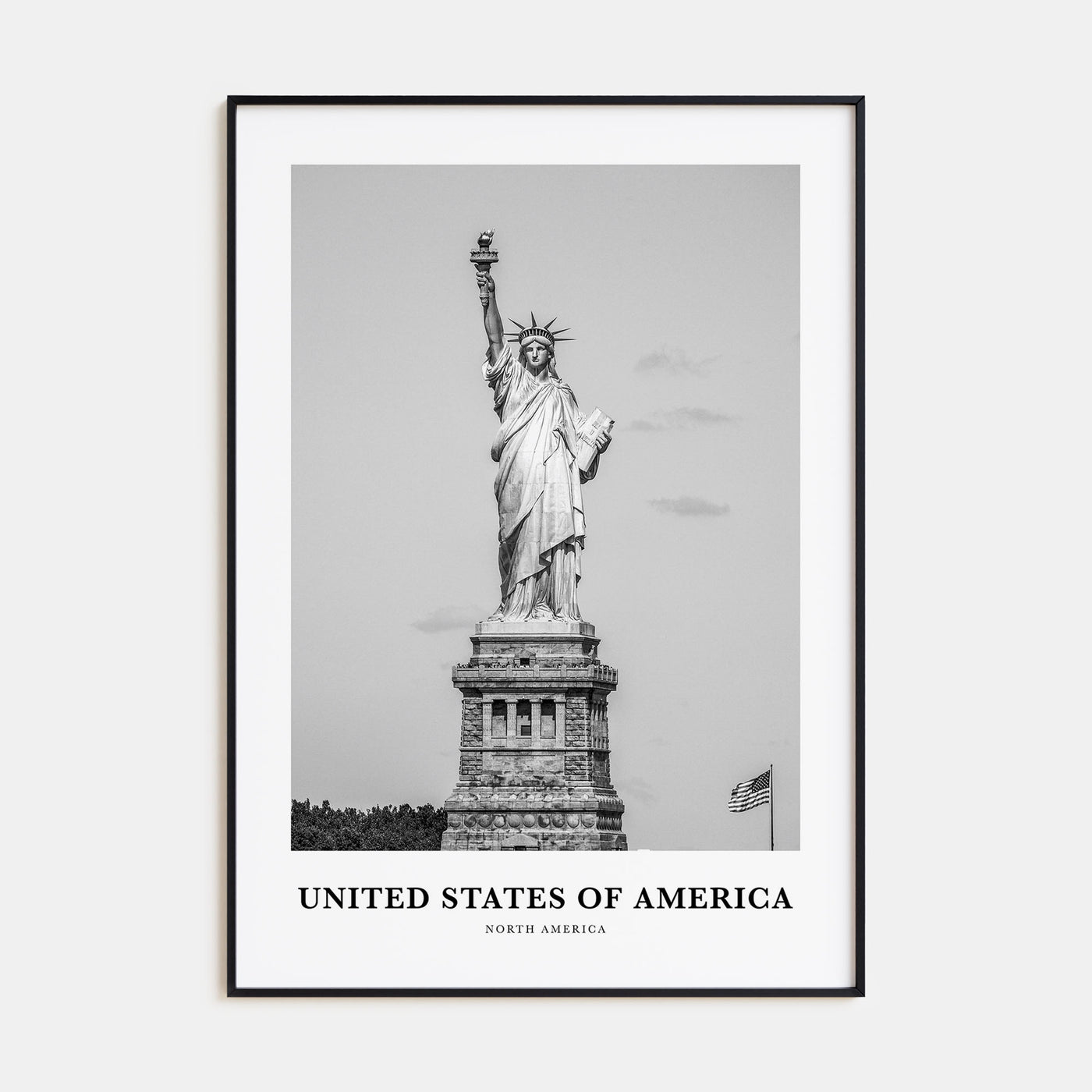 United States of America Portrait B&W No 1 Poster