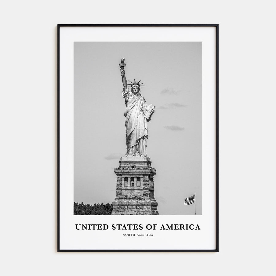 United States of America Portrait B&W No 1 Poster