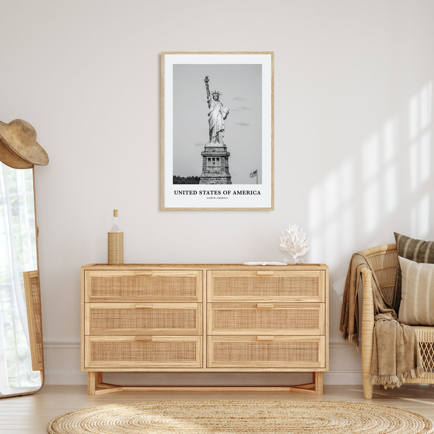 United States of America Portrait B&W No 1 Poster