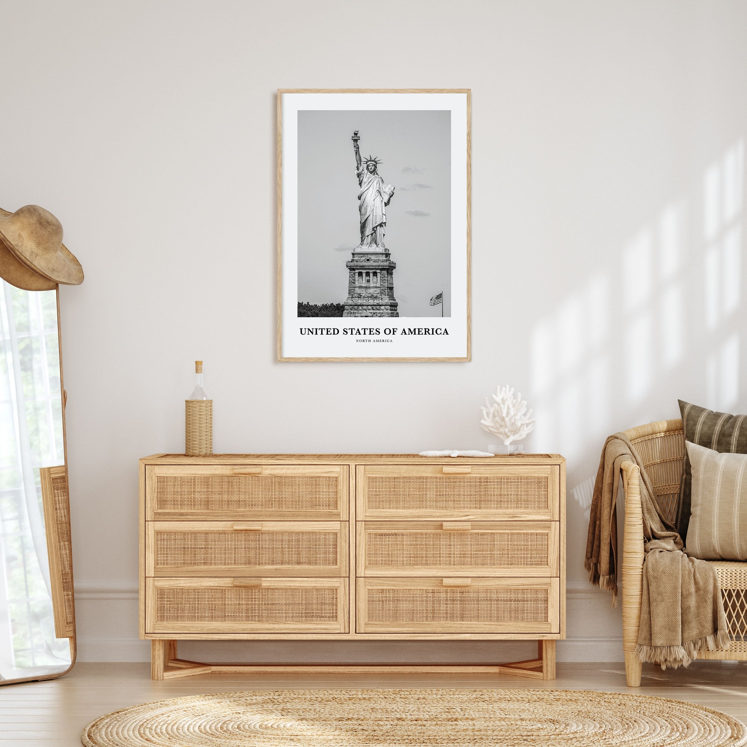 United States of America Portrait B&W No 1 Poster