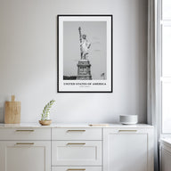 United States of America Portrait B&W No 1 Poster