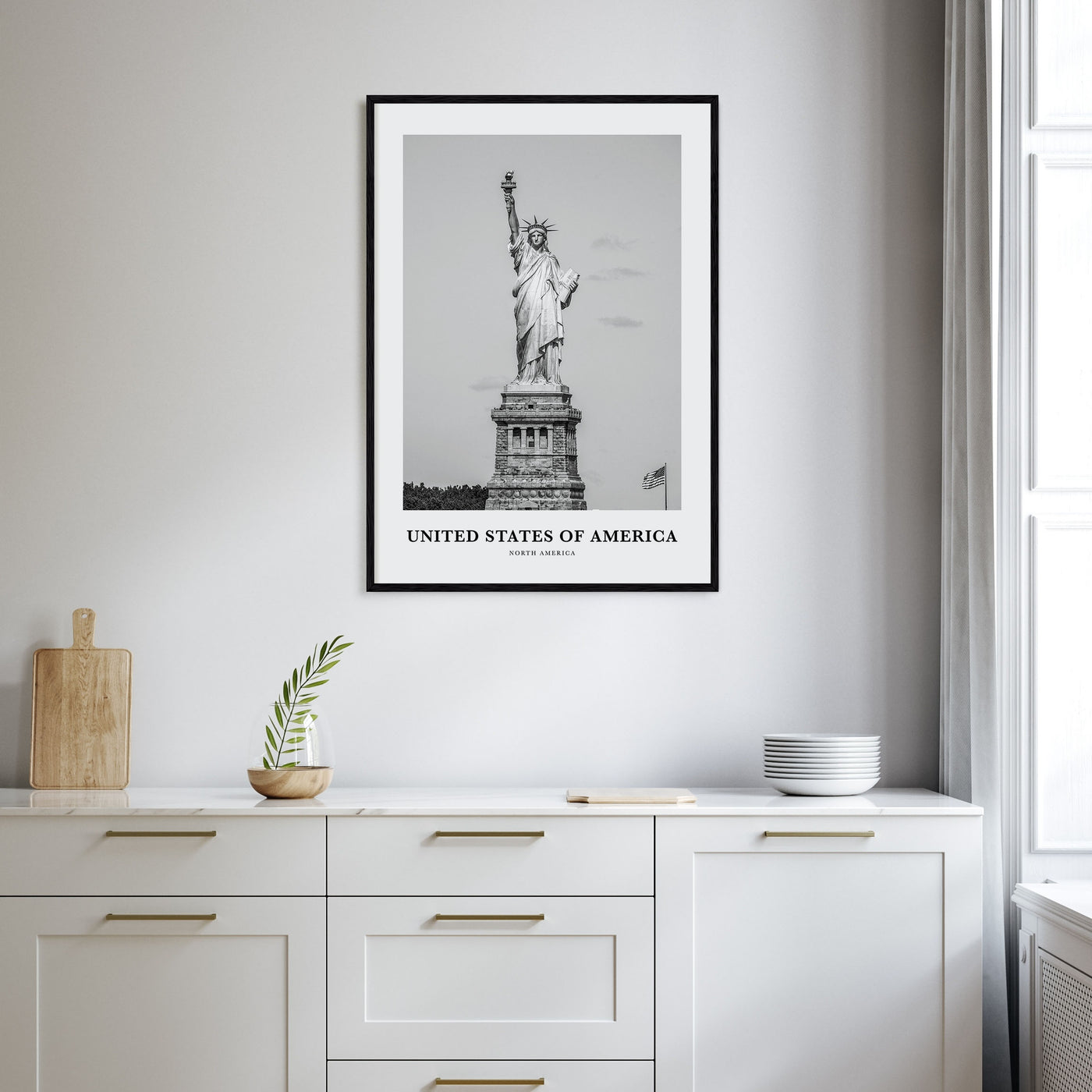 United States of America Portrait B&W No 1 Poster