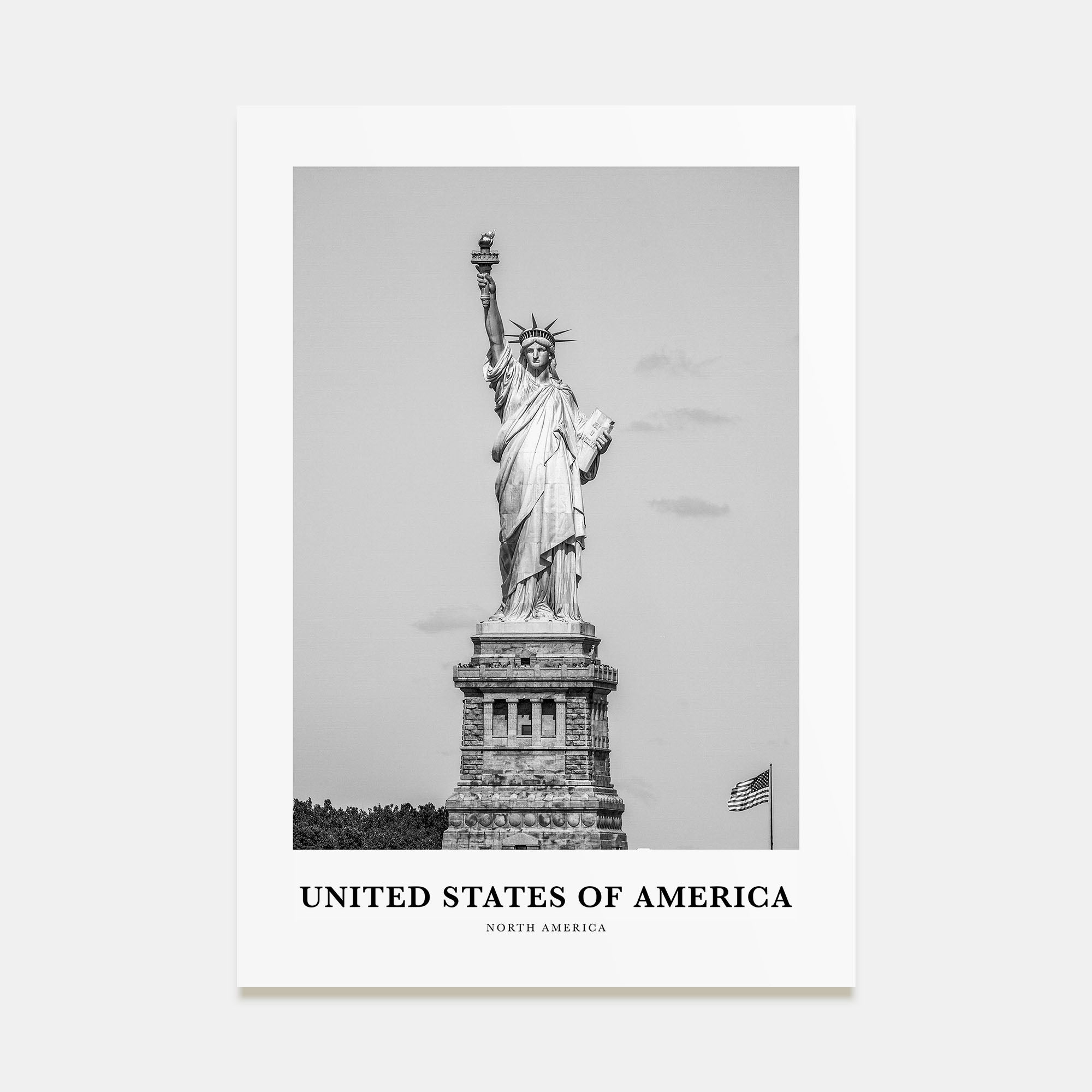 United States of America Portrait B&W No 1 Poster