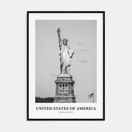 United States of America Portrait B&W No 1 Poster