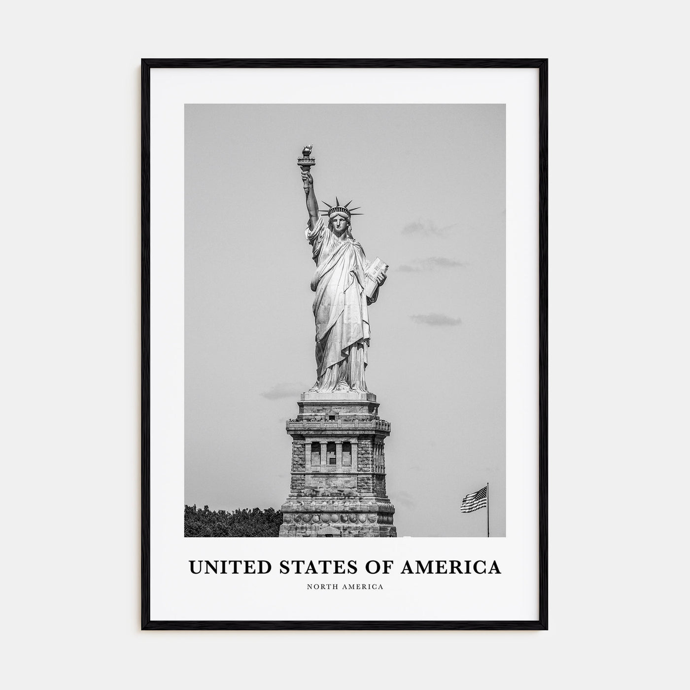 United States of America Portrait B&W No 1 Poster