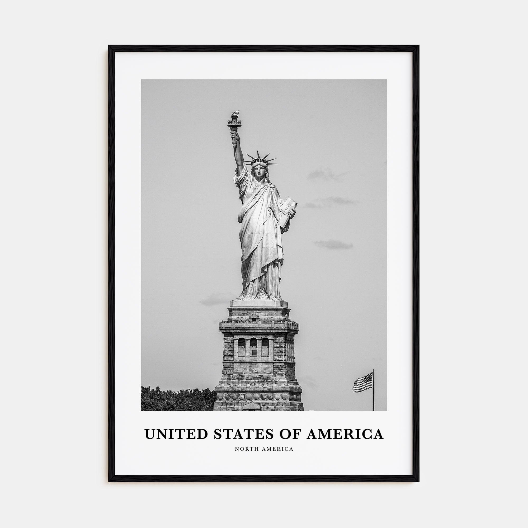 United States of America Portrait B&W No 1 Poster
