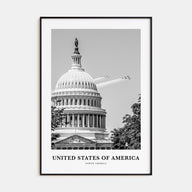 United States of America Portrait B&W No 2 Poster