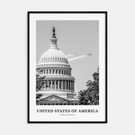 United States of America Portrait B&W No 2 Poster