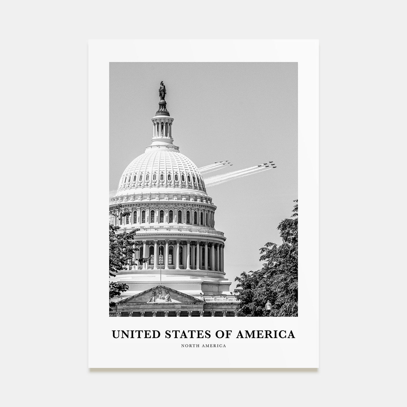 United States of America Portrait B&W No 2 Poster