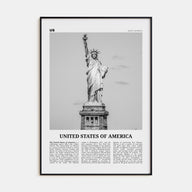 United States of America Travel B&W No 1 Poster