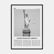 United States of America Travel B&W No 1 Poster