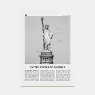 United States of America Travel B&W No 1 Poster