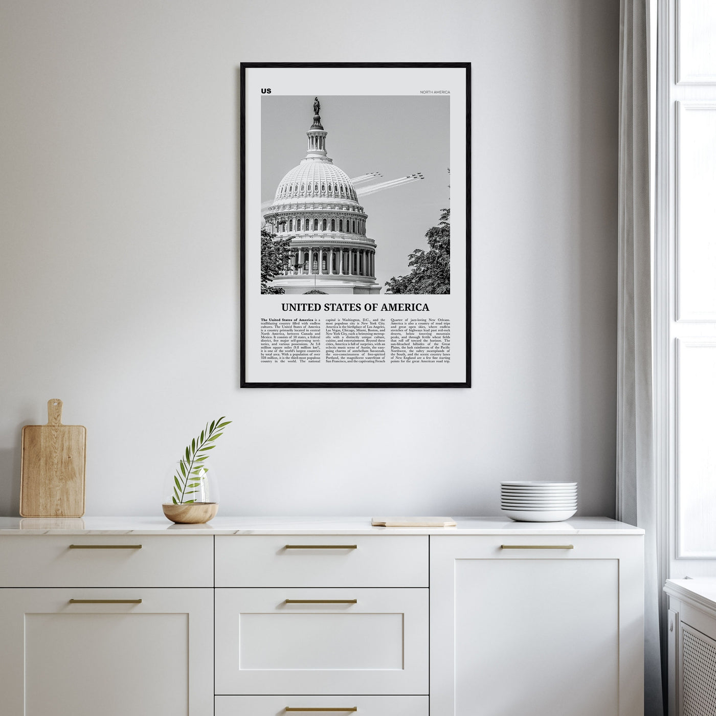 United States of America Travel B&W No 2 Poster