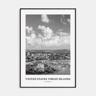 United States Virgin Islands Portrait B&W Poster