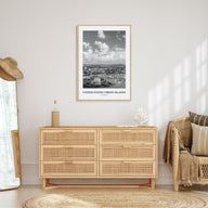 United States Virgin Islands Portrait B&W Poster