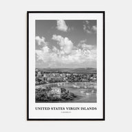United States Virgin Islands Portrait B&W Poster