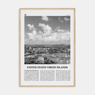 United States Virgin Islands Travel B&W Poster