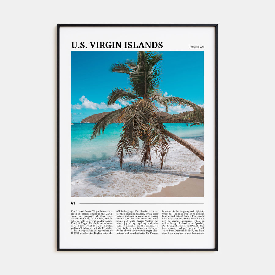United States Virgin Islands Travel Color Poster