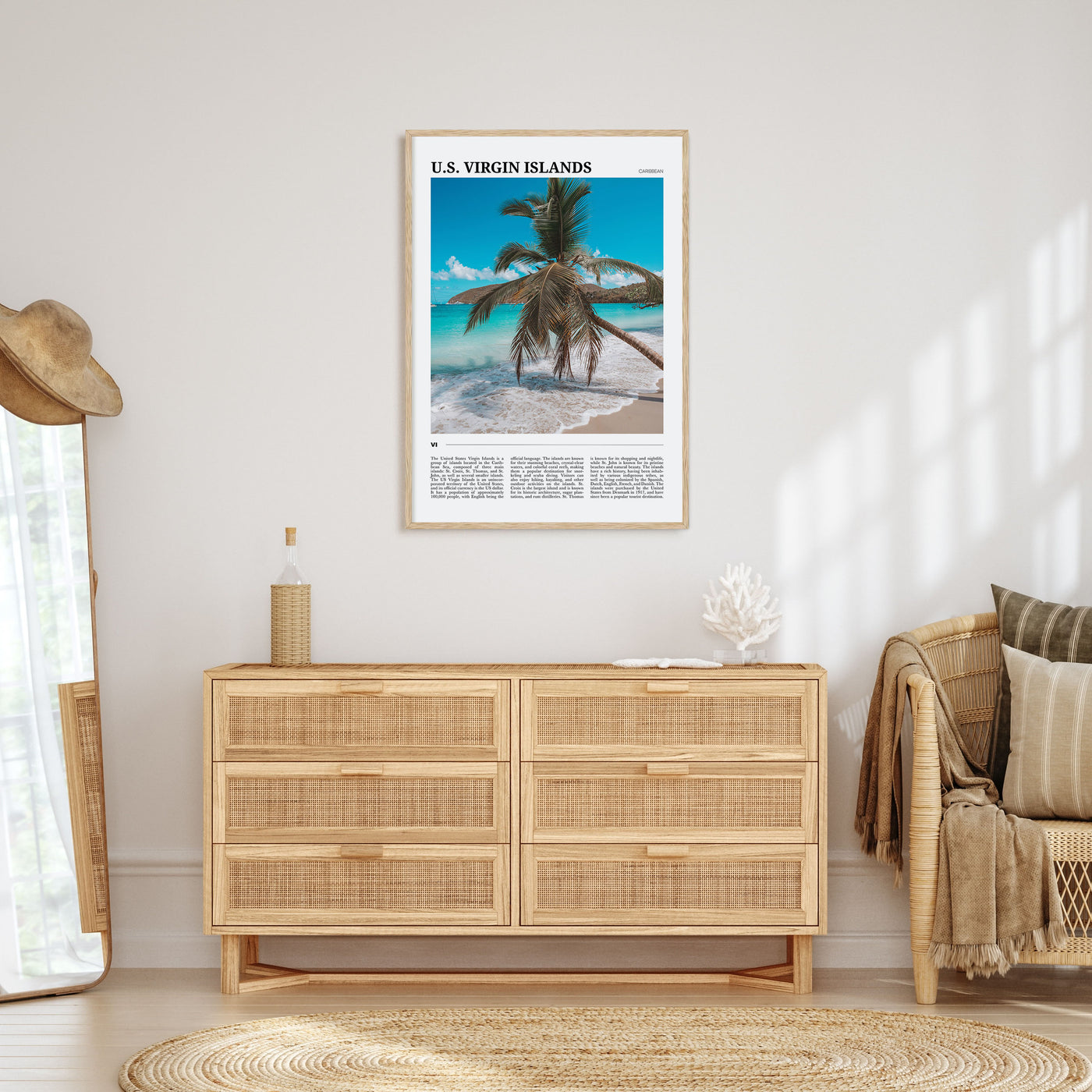 United States Virgin Islands Travel Color Poster