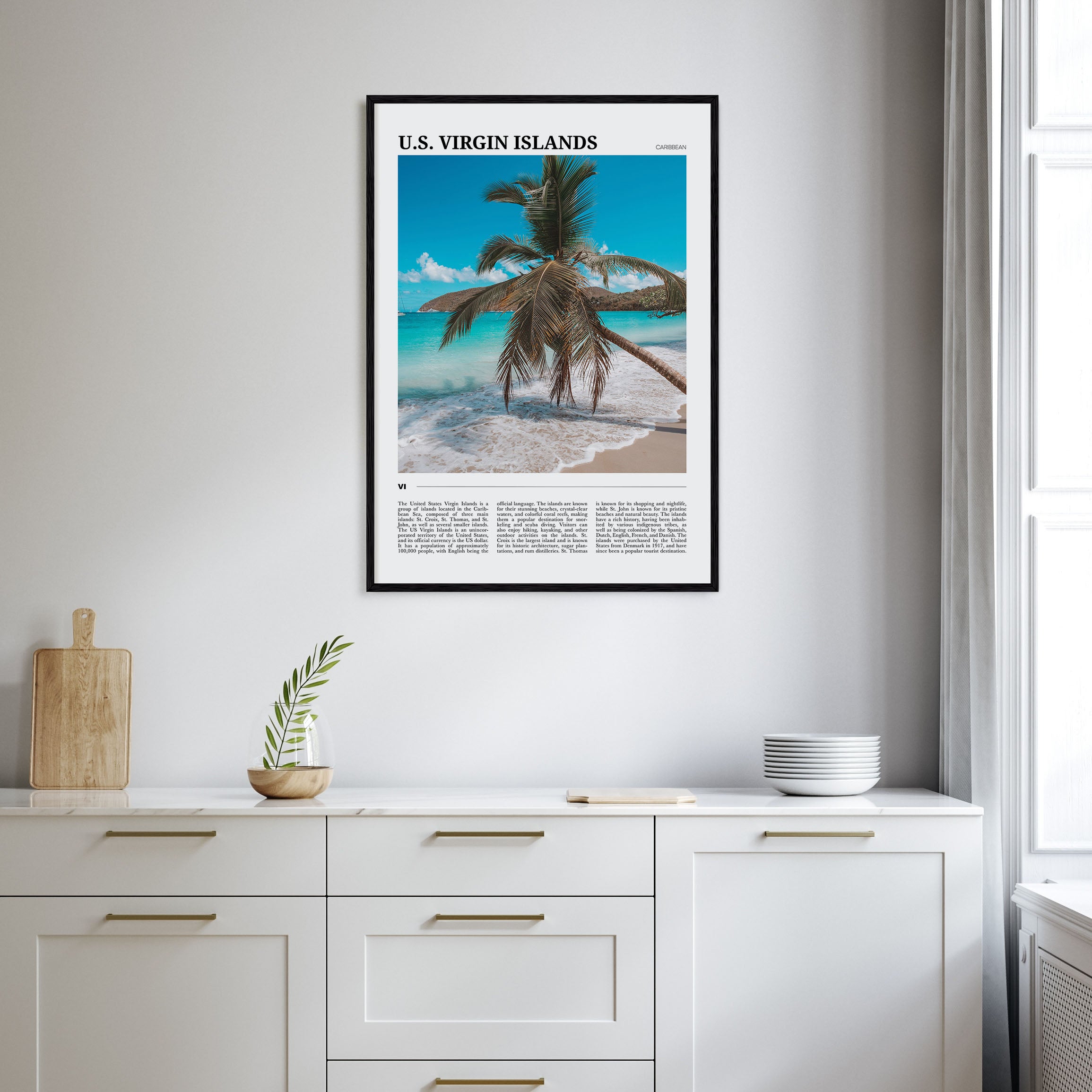 United States Virgin Islands Travel Color Poster