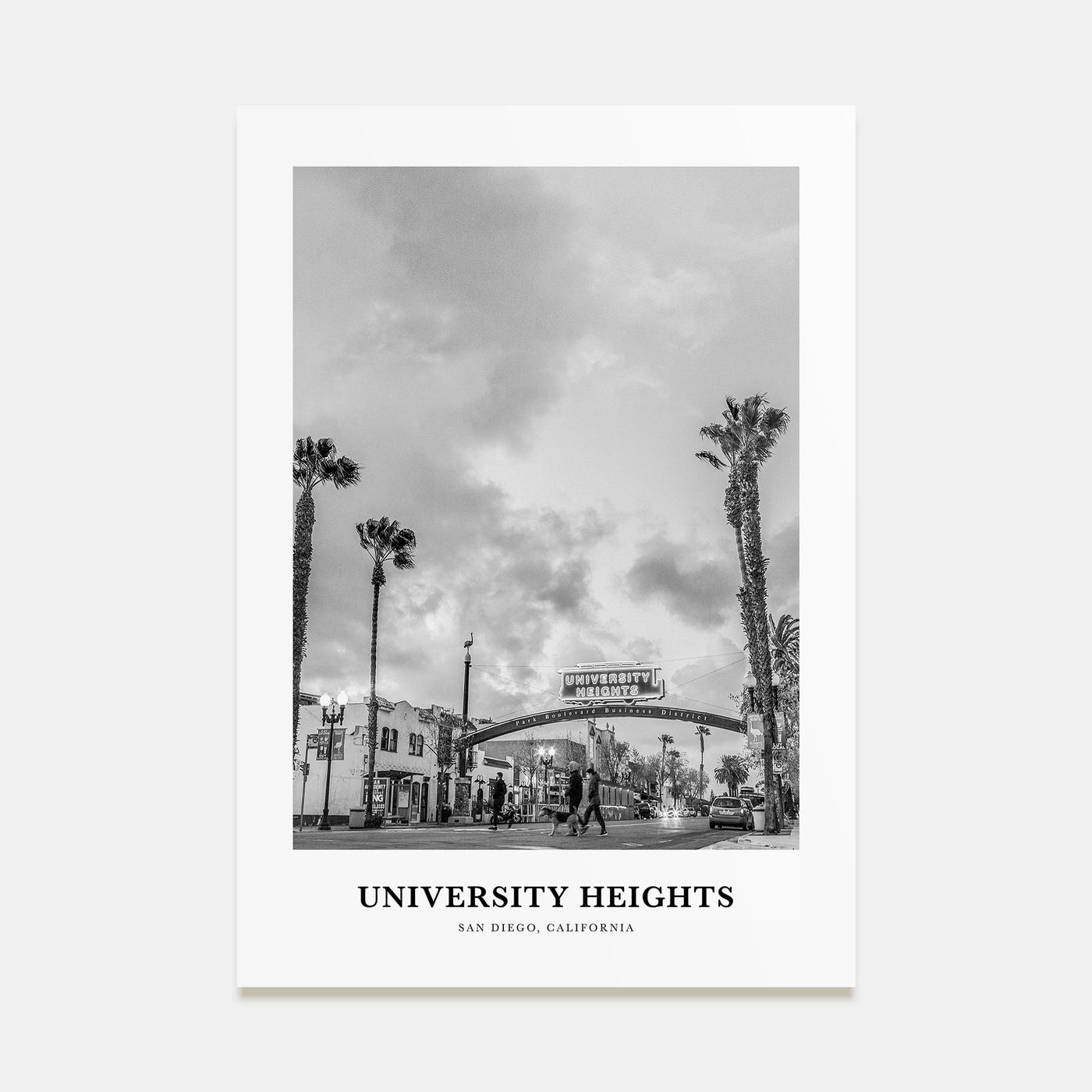 University Heights Portrait B&W Poster