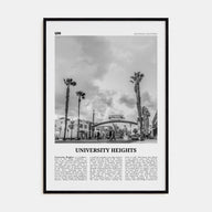 University Heights Travel B&W Poster