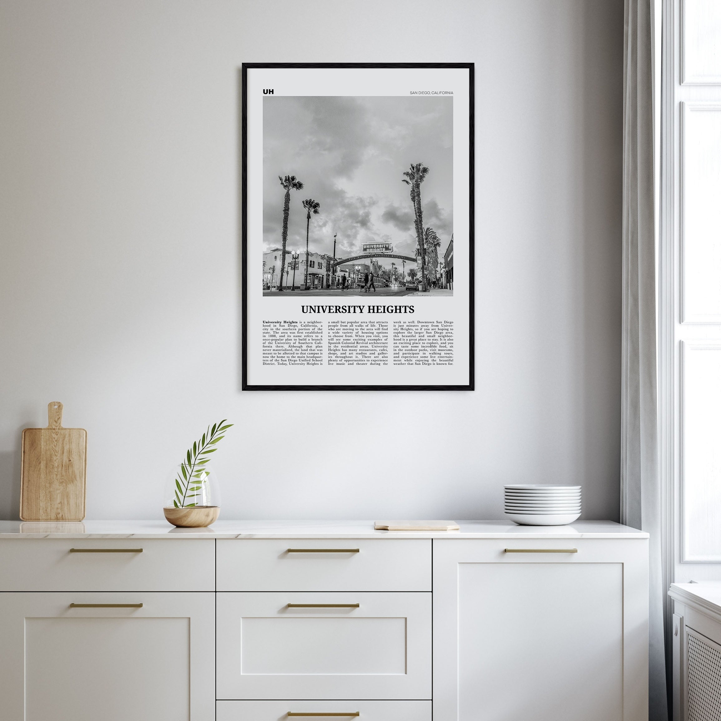 University Heights Travel B&W Poster