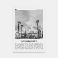 University Heights Travel B&W Poster