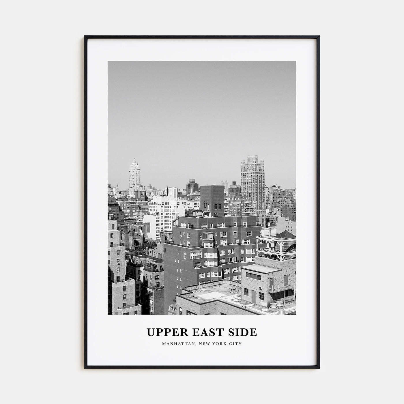 Upper East Side Portrait B&W Poster