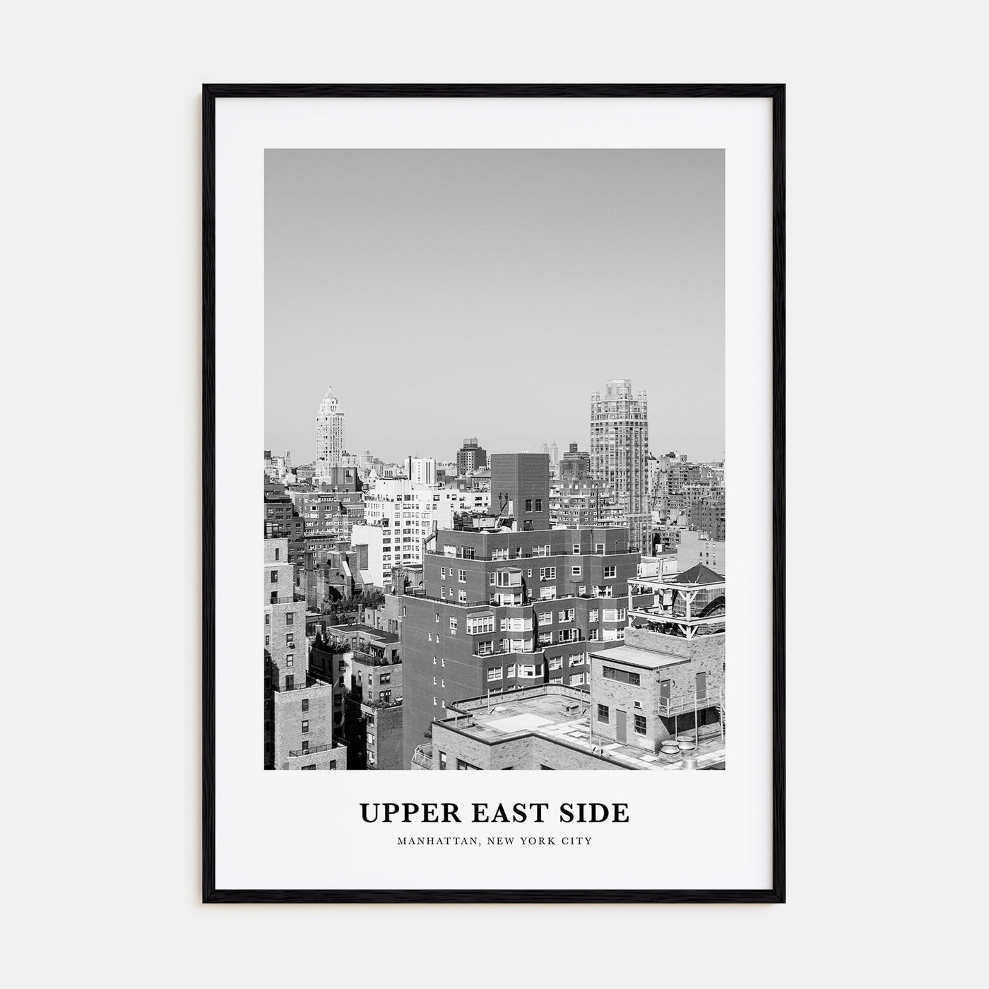 Upper East Side Portrait B&W Poster