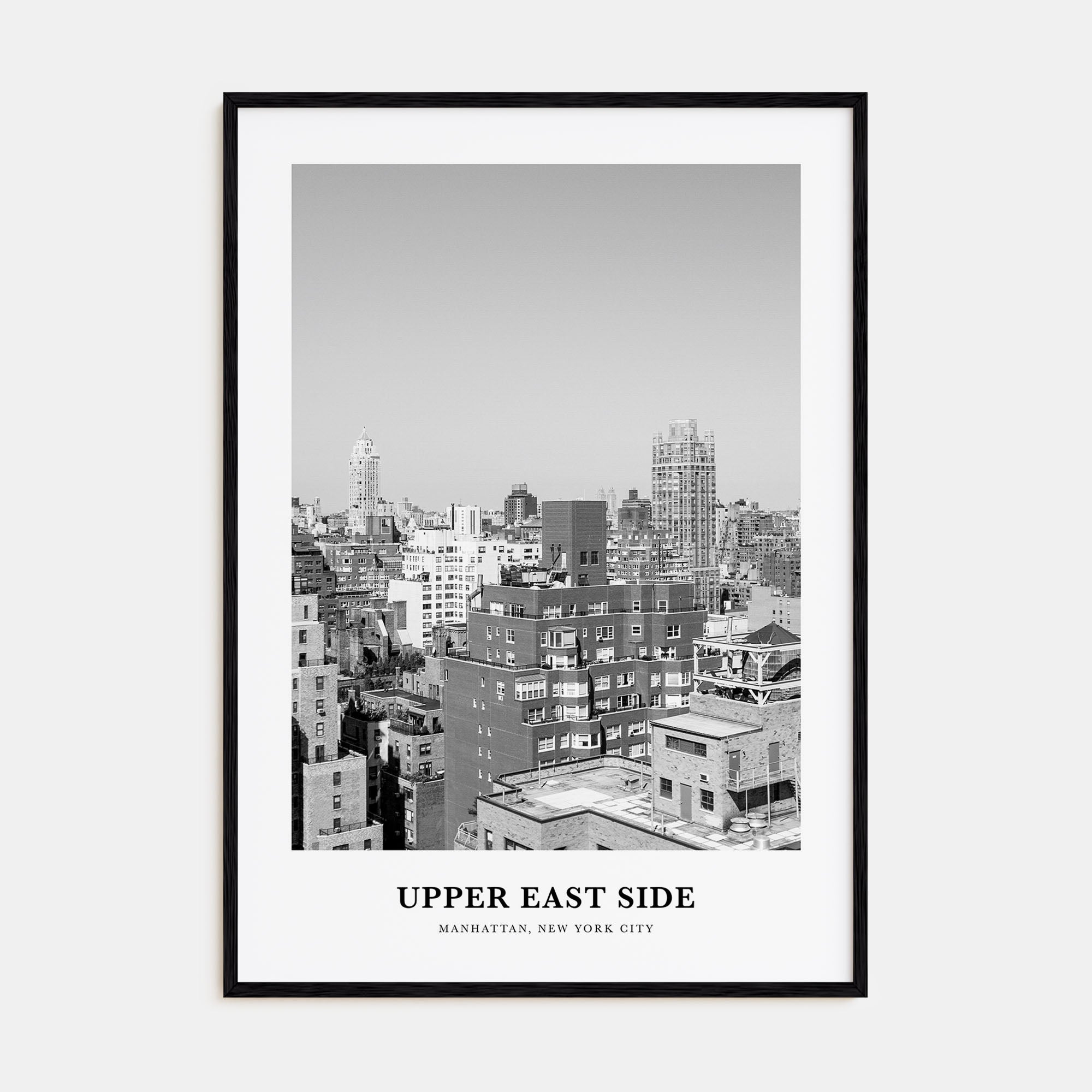 Upper East Side Portrait B&W Poster