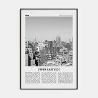 Upper East Side Travel B&W Poster