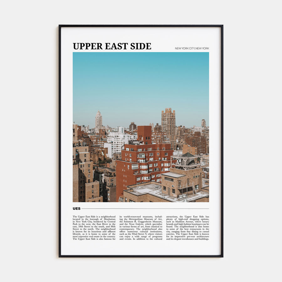 Upper East Side Travel Color Poster