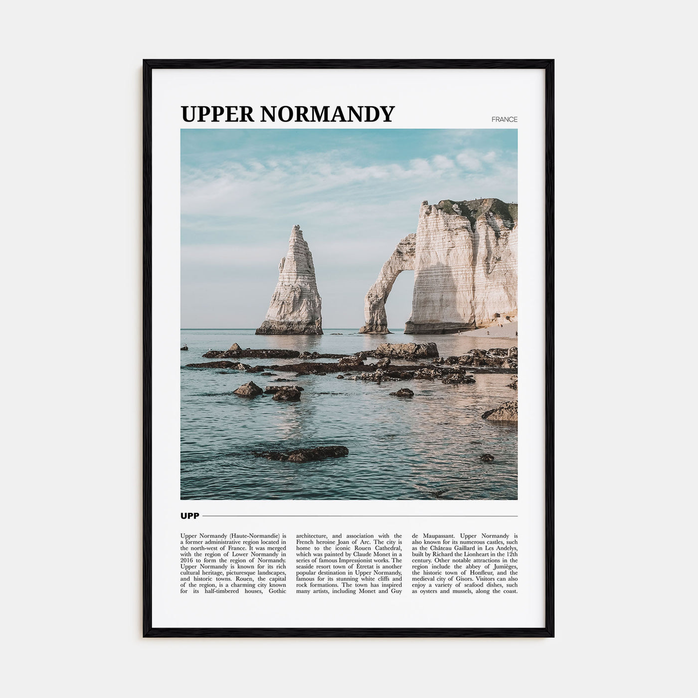 Upper Normandy Travel Color Poster