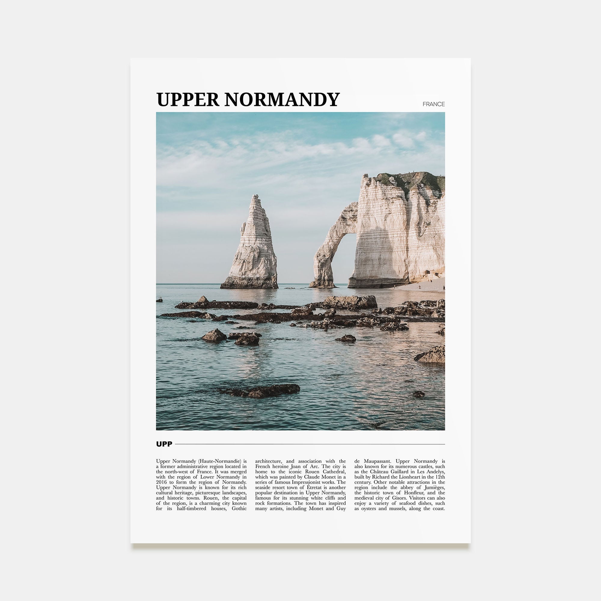 Upper Normandy Travel Color Poster
