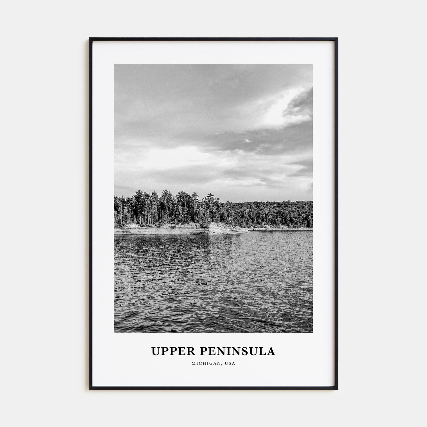 Upper Peninsula Portrait B&W Poster