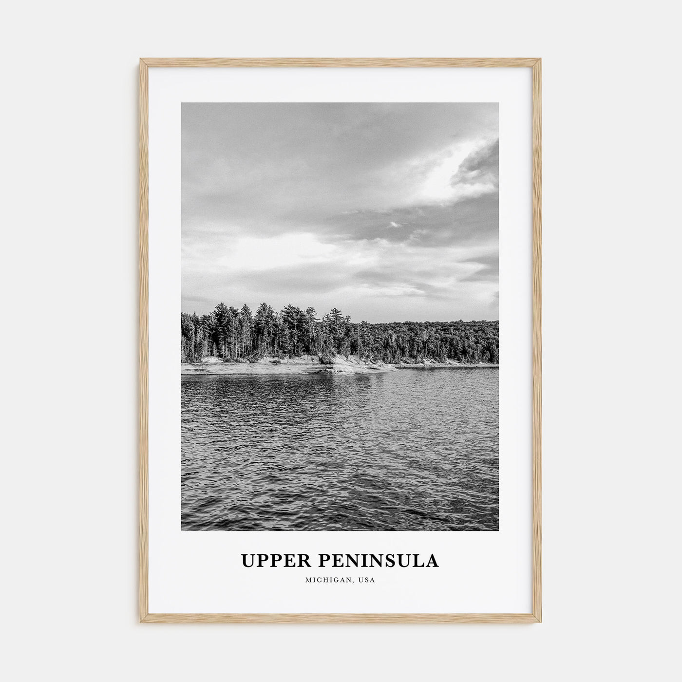 Upper Peninsula Portrait B&W Poster