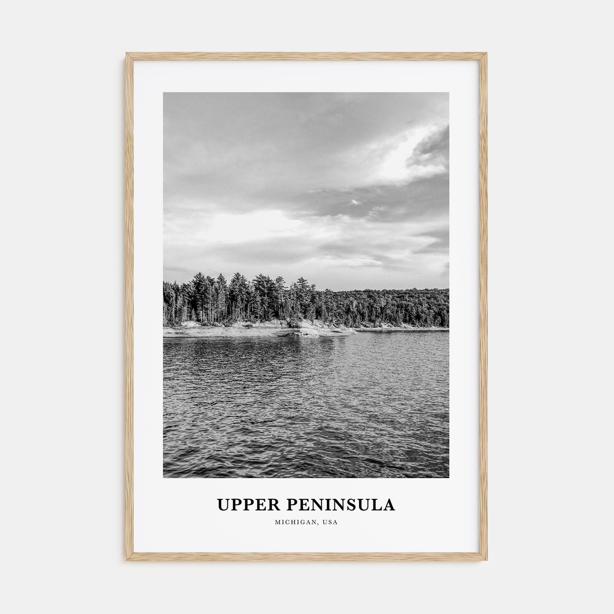 Upper Peninsula Portrait B&W Poster