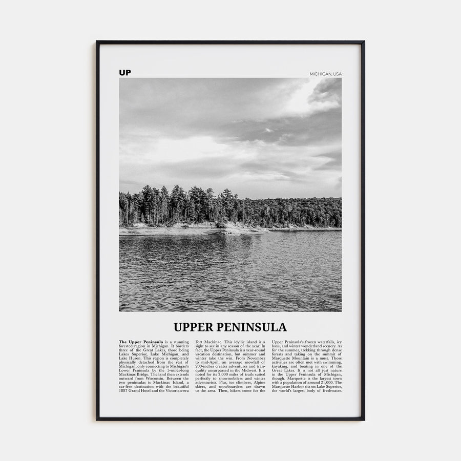 Upper Peninsula Travel B&W Poster